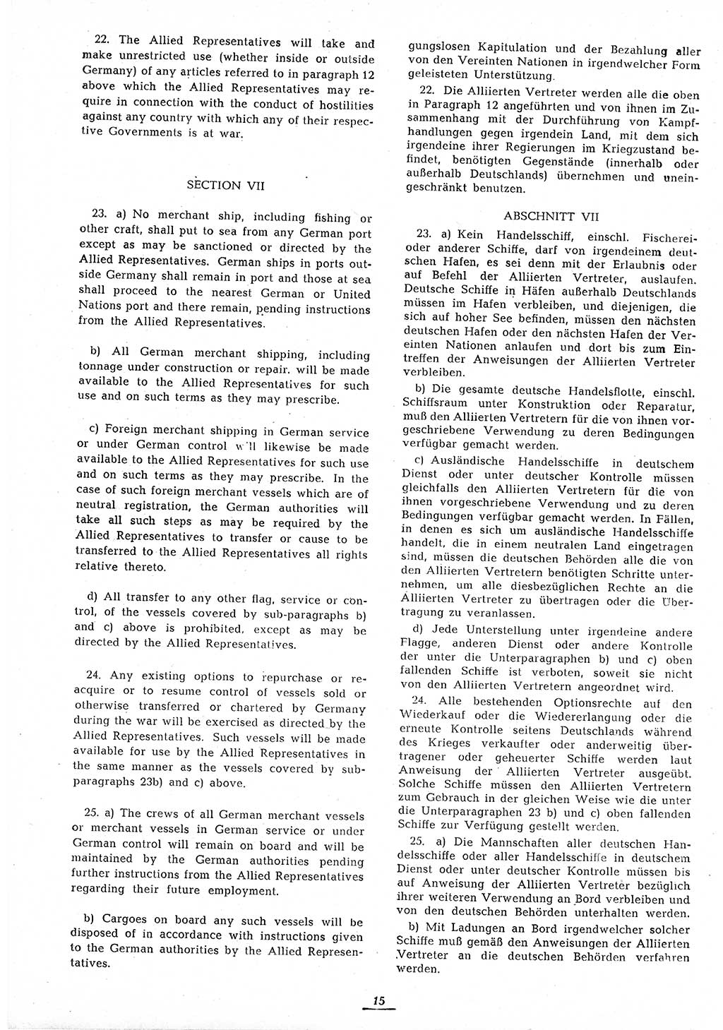 Amtsblatt des Kontrollrats (ABlKR) in Deutschland 1945, Seite 15/2 (ABlKR Dtl. 1945, S. 15/2)