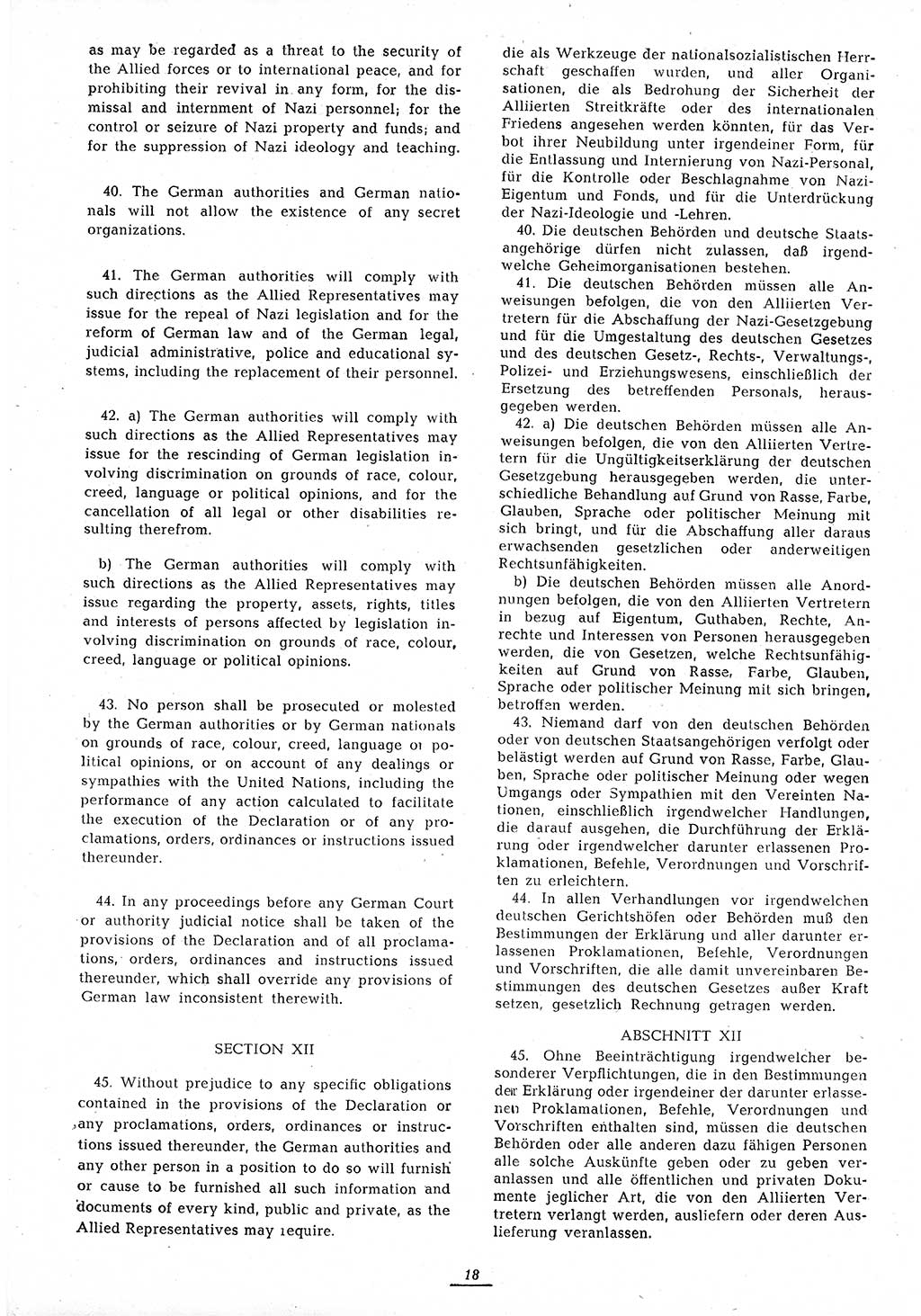 Amtsblatt des Kontrollrats (ABlKR) in Deutschland 1945, Seite 18/2 (ABlKR Dtl. 1945, S. 18/2)