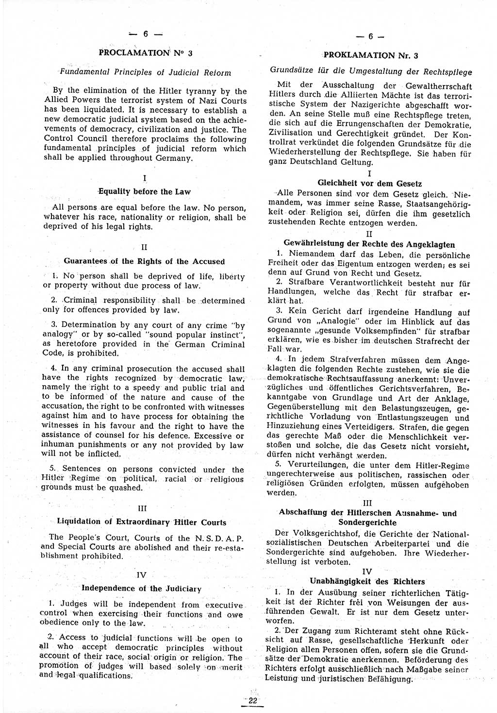 Amtsblatt des Kontrollrats (ABlKR) in Deutschland 1945, Seite 22/2 (ABlKR Dtl. 1945, S. 22/2)