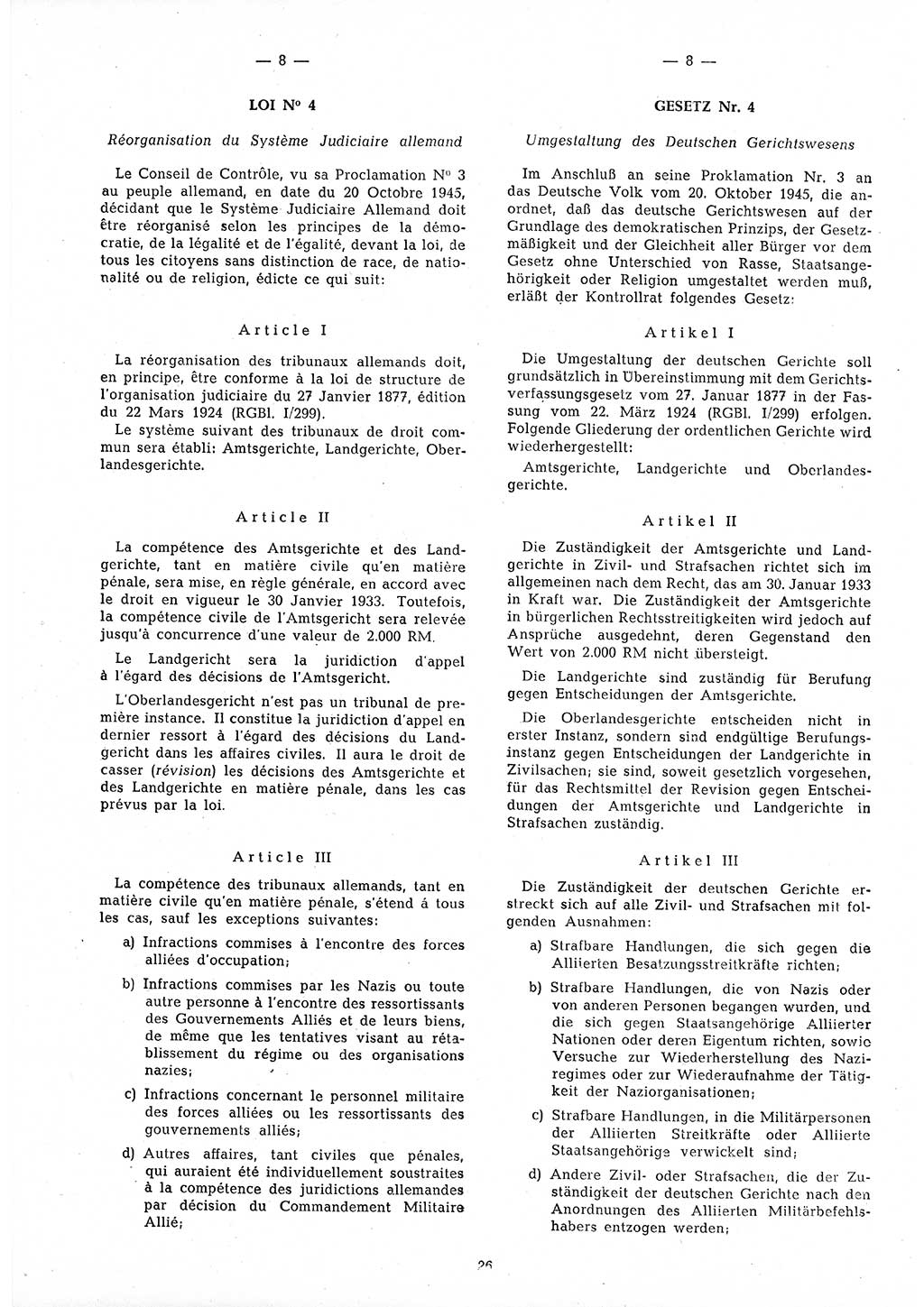 Amtsblatt des Kontrollrats (ABlKR) in Deutschland 1945, Seite 26/2 (ABlKR Dtl. 1945, S. 26/2)