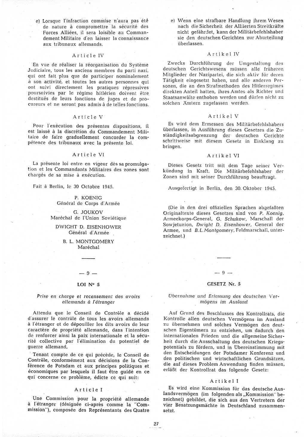 Amtsblatt des Kontrollrats (ABlKR) in Deutschland 1945, Seite 27/2 (ABlKR Dtl. 1945, S. 27/2)