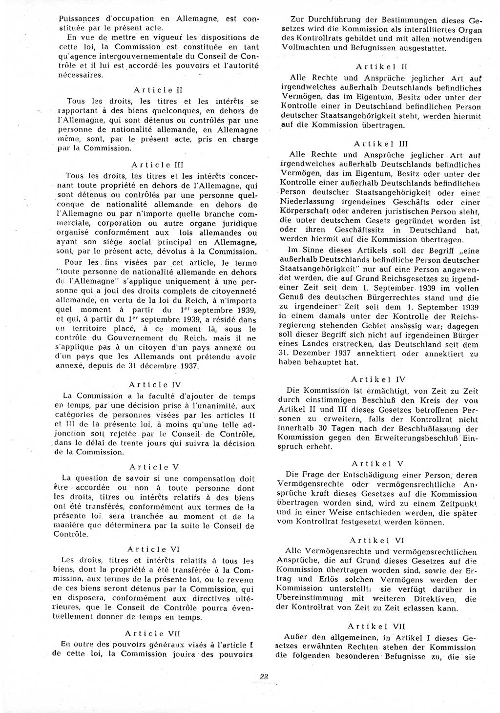 Amtsblatt des Kontrollrats (ABlKR) in Deutschland 1945, Seite 28/2 (ABlKR Dtl. 1945, S. 28/2)