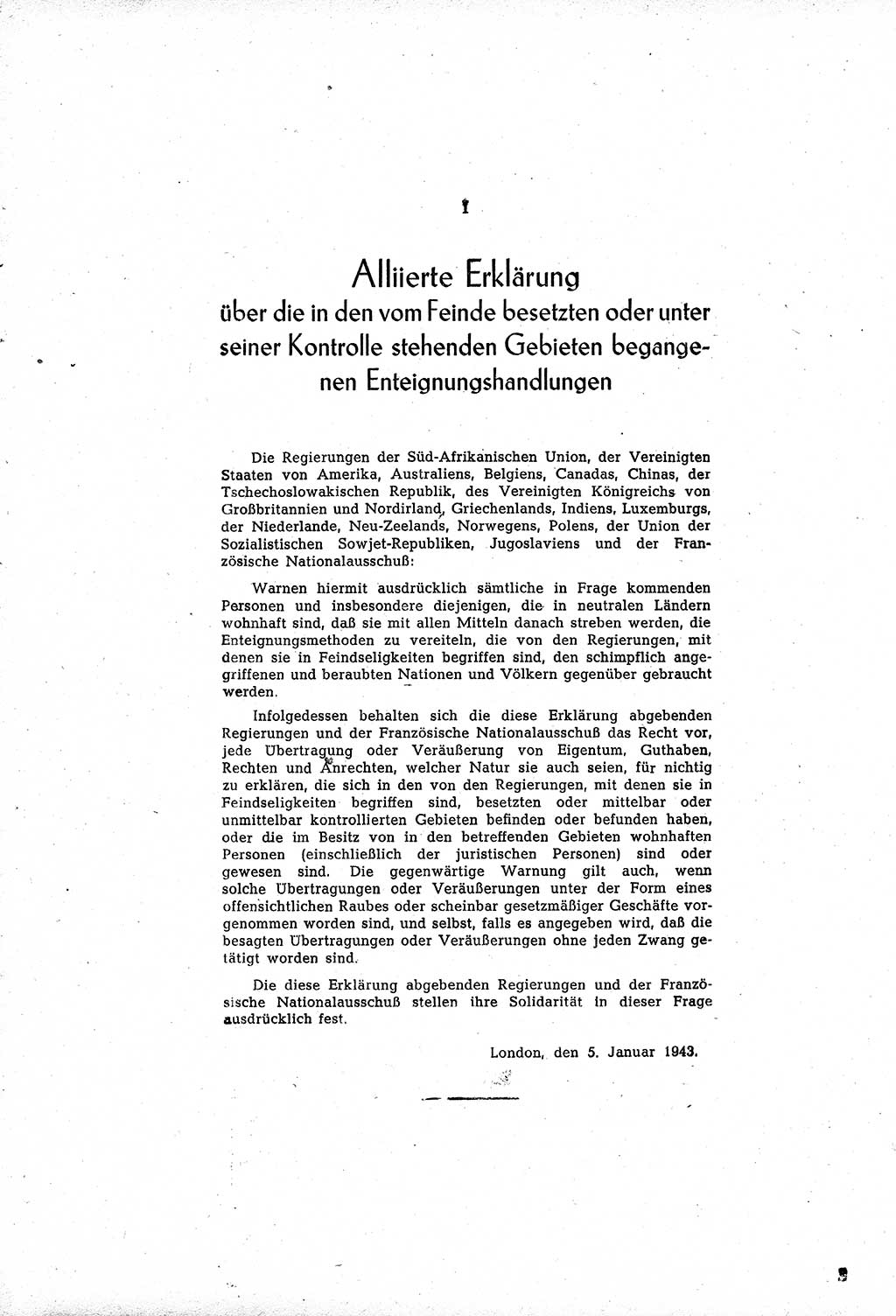 Amtsblatt des Kontrollrats (ABlKR) in Deutschland, Ergänzungsblatt Nr. 1, Sammlung von Urkunden betreffend die Errichtung der Alliierten Kontrollbehörde 1945, Seite 3 (ABlKR Dtl., Erg. Bl. 1 1945, S. 3)