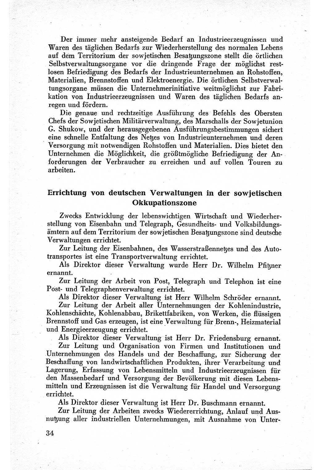 Befehle des Obersten Chefs der Sowjetischen Miltärverwaltung (SMV) in Deutschland - Aus dem Stab der Sowjetischen Militärverwaltung in Deutschland 1945, Seite 34 (Bef. SMV Dtl. 1945, S. 34)