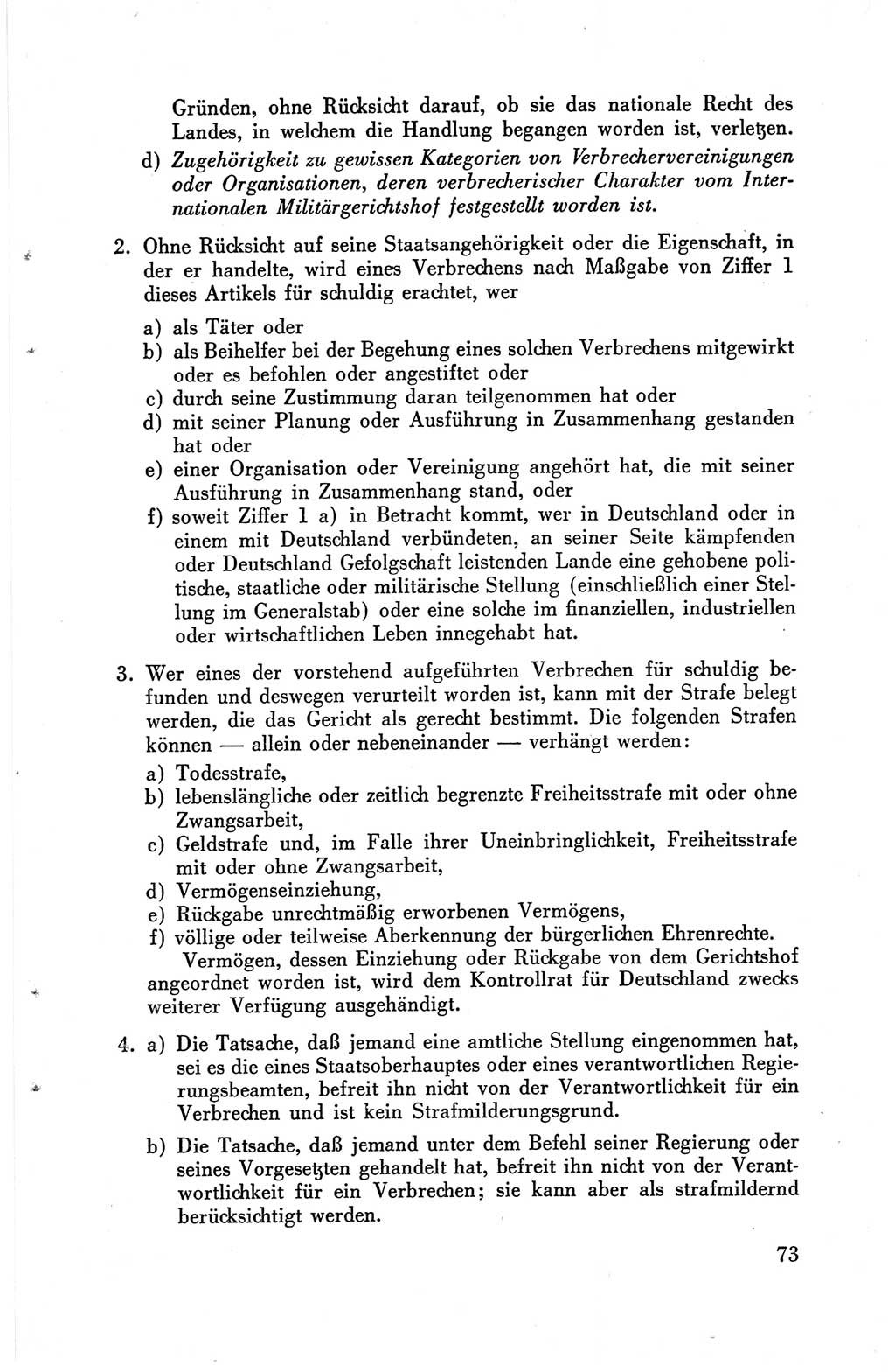 Die Berliner Konferenz der Drei Mächte - Der Alliierte Kontrollrat für Deutschland - Die Alliierte Kommandantur der Stadt Berlin, Kommuniqués, Deklarationen, Proklamationen, Gesetze, Befehle, Sammelheft 1 1945, Seite 73 (AKR Dtl., All. Kdtr. Bln., 1945, S. 73)