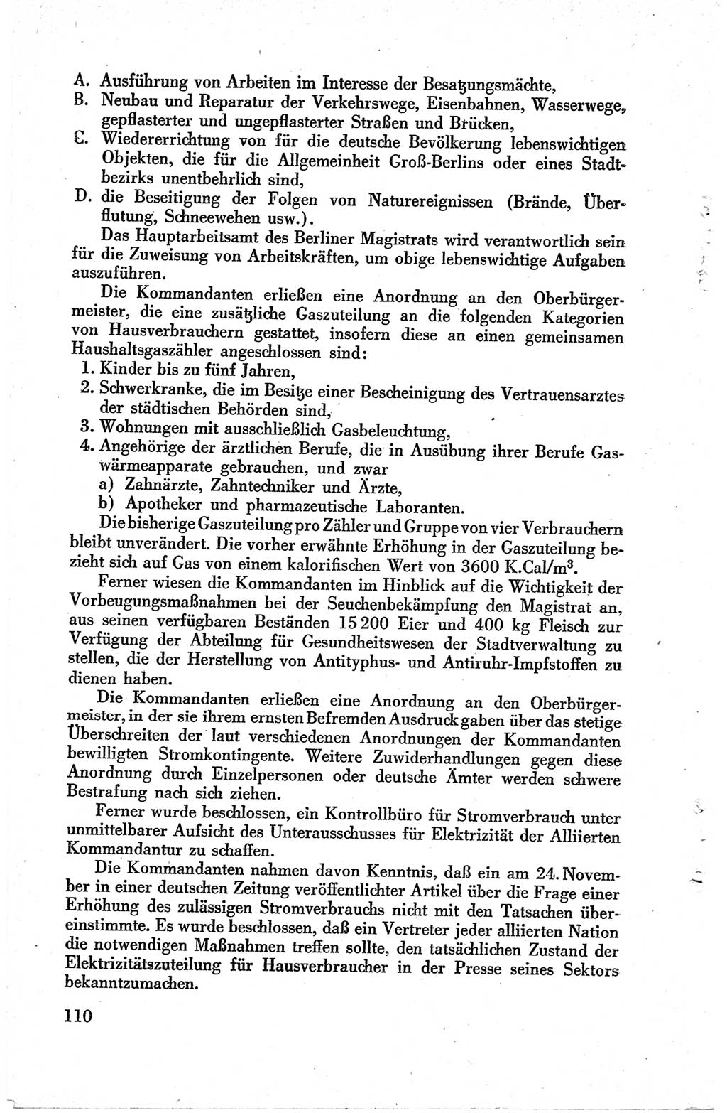 Die Berliner Konferenz der Drei Mächte - Der Alliierte Kontrollrat für Deutschland - Die Alliierte Kommandantur der Stadt Berlin, Kommuniqués, Deklarationen, Proklamationen, Gesetze, Befehle, Sammelheft 1 1945, Seite 110 (AKR Dtl., All. Kdtr. Bln., 1945, S. 110)