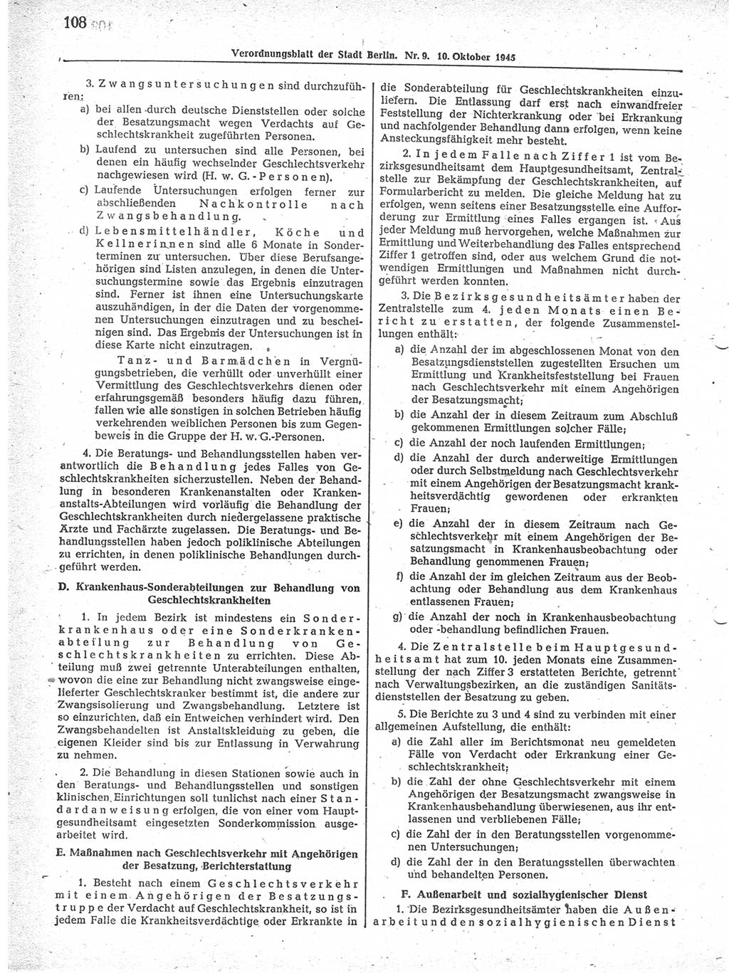 Verordnungsblatt (VOBl.) der Stadt Berlin 1945, Seite 108 (VOBl. Bln. 1945, S. 108)