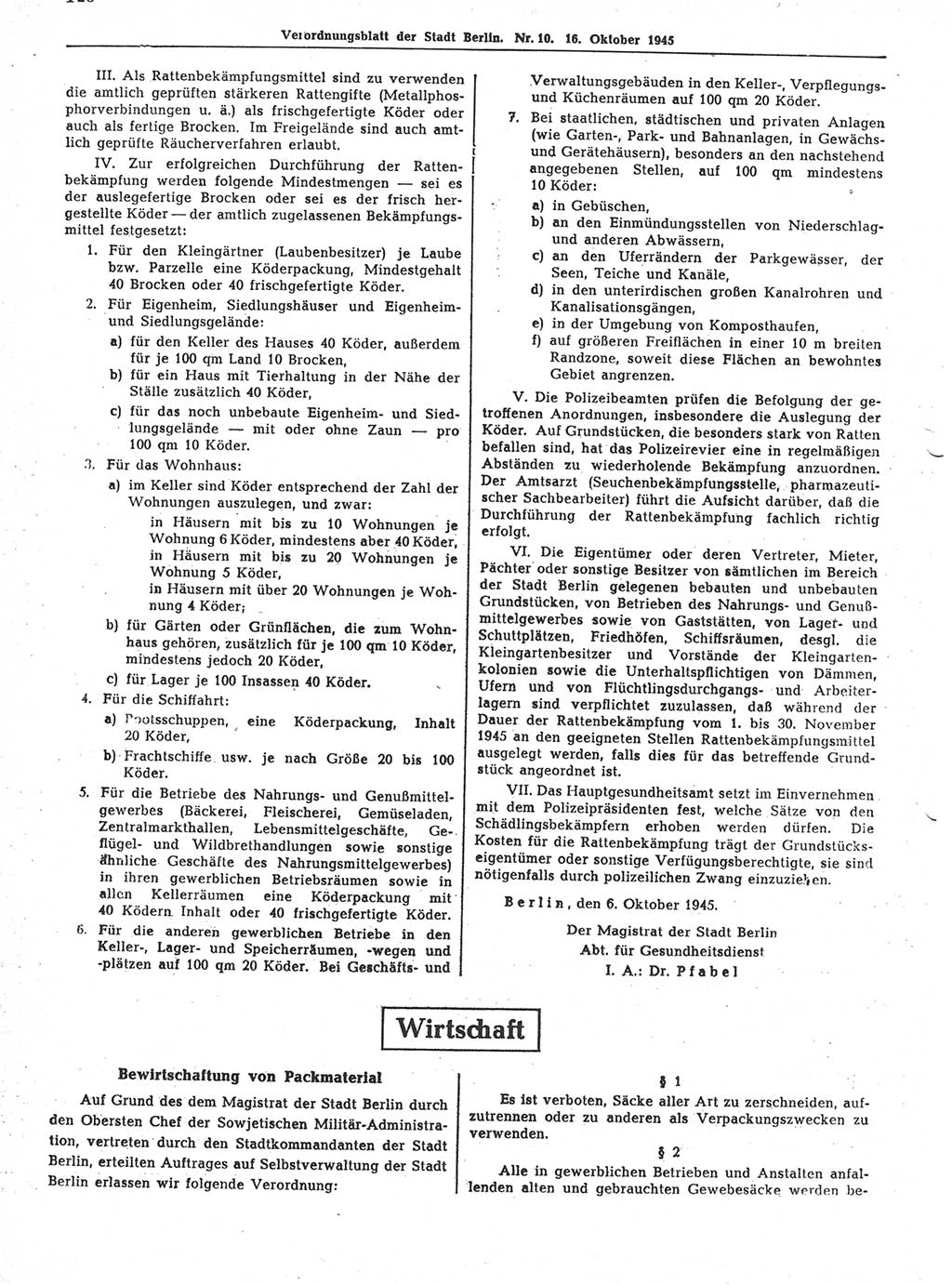 Verordnungsblatt (VOBl.) der Stadt Berlin 1945, Seite 120 (VOBl. Bln. 1945, S. 120)