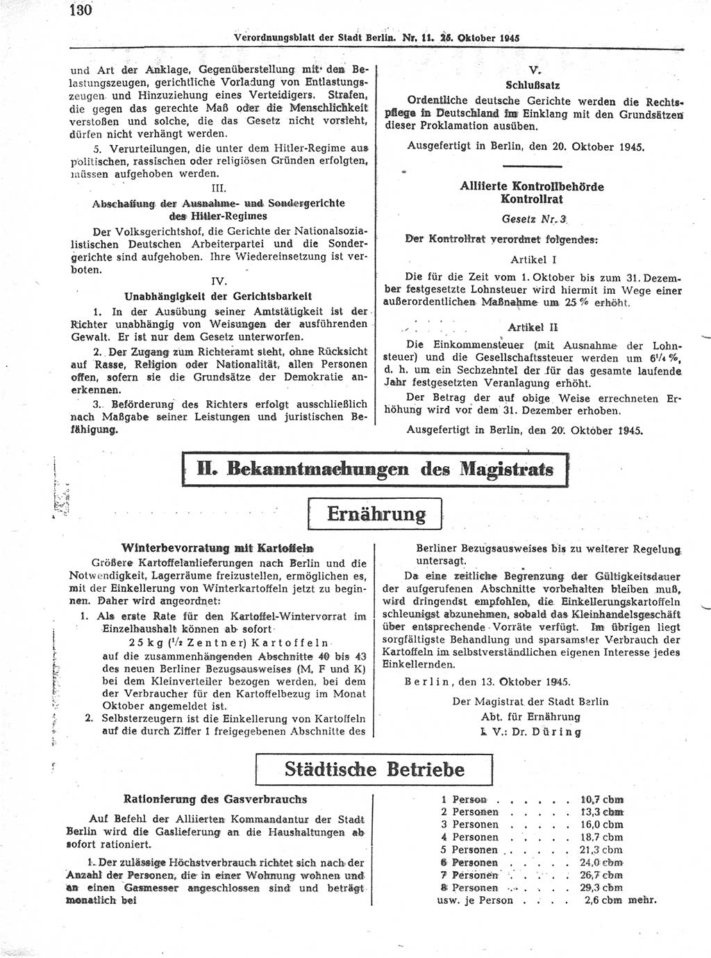 Verordnungsblatt (VOBl.) der Stadt Berlin 1945, Seite 130 (VOBl. Bln. 1945, S. 130)