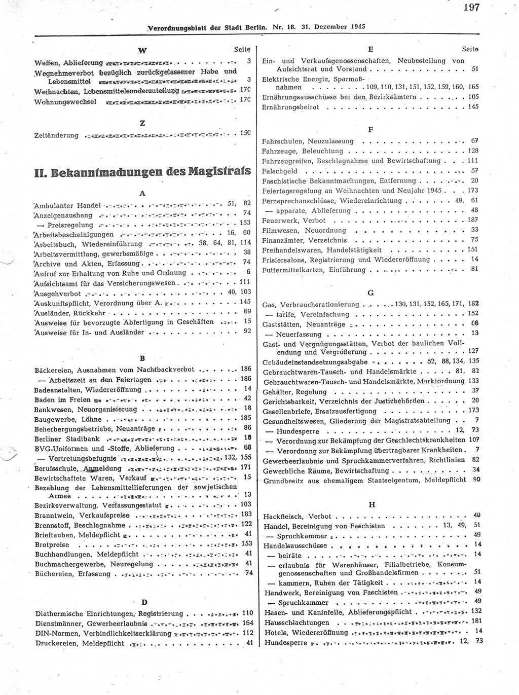 Verordnungsblatt (VOBl.) der Stadt Berlin 1945, Seite 197 (VOBl. Bln. 1945, S. 197)