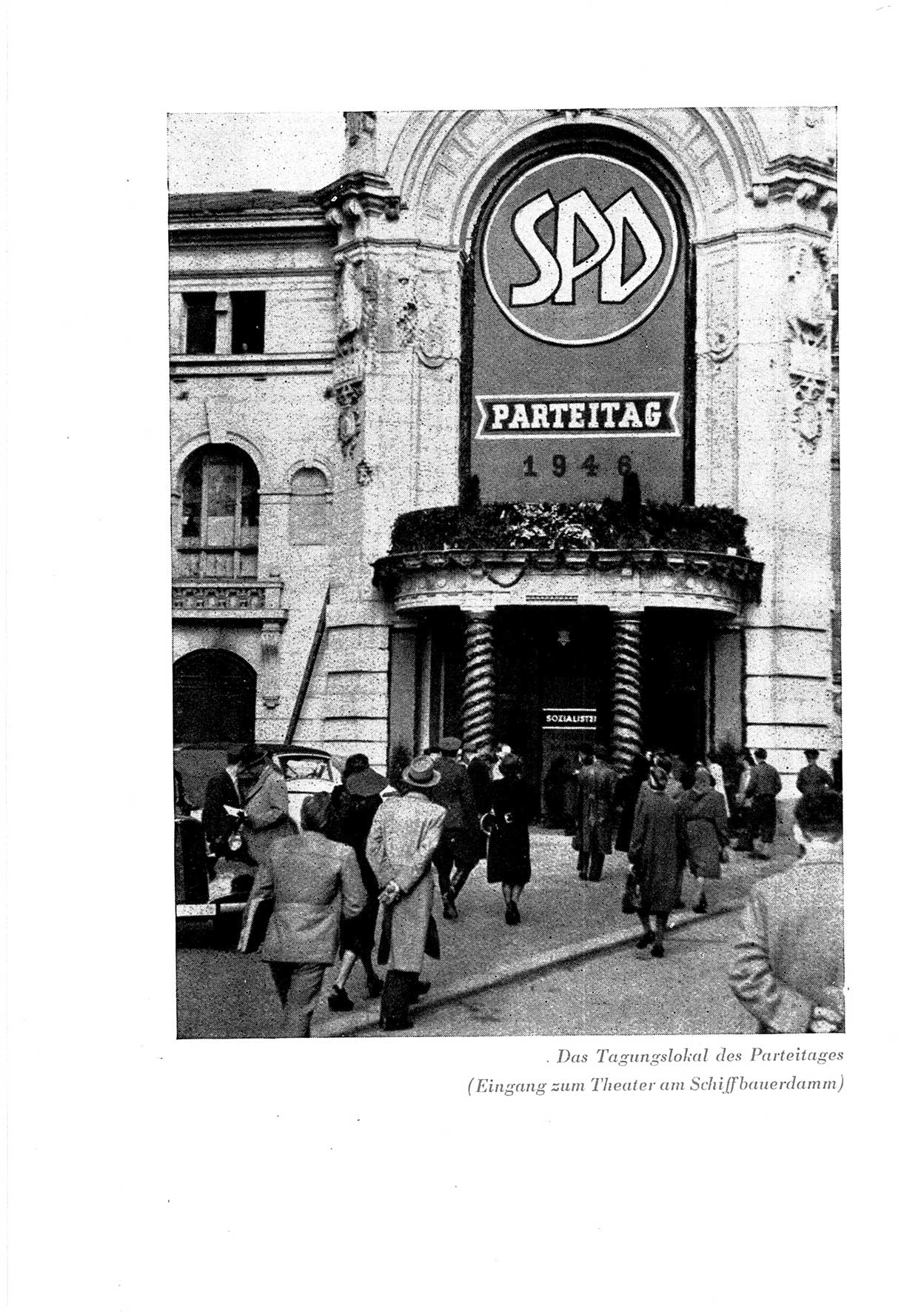 40. Parteitag der Sozialdemokratischen Partei Deutschlands (SPD) [Sowjetische Besatzungszone (SBZ) Deutschlands] am 19. und 20. April 1946 in Berlin, Seite 12 (40. PT SPD SBZ Dtl. 1946, S. 12)