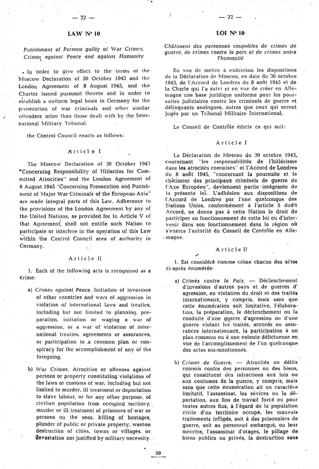 Amtsblatt des Kontrollrats (ABlKR) in Deutschland 1946, Seite 50/1 (ABlKR Dtl. 1946, S. 50/1)