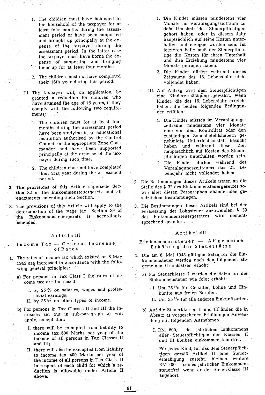 Amtsblatt des Kontrollrats (ABlKR) in Deutschland 1946, Seite 61/2 (ABlKR Dtl. 1946, S. 61/2)