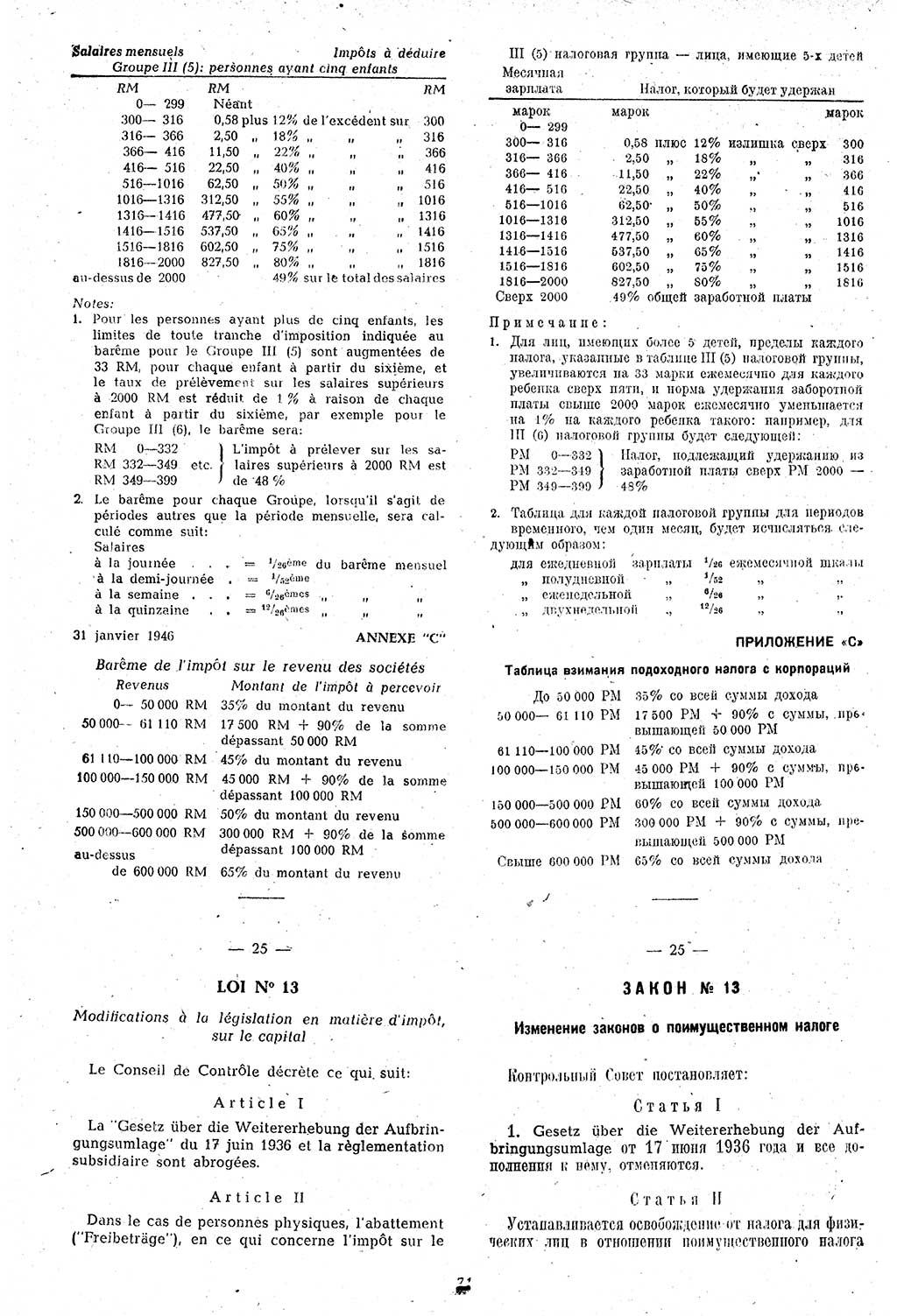 Amtsblatt des Kontrollrats (ABlKR) in Deutschland 1946, Seite 71/1 (ABlKR Dtl. 1946, S. 71/1)