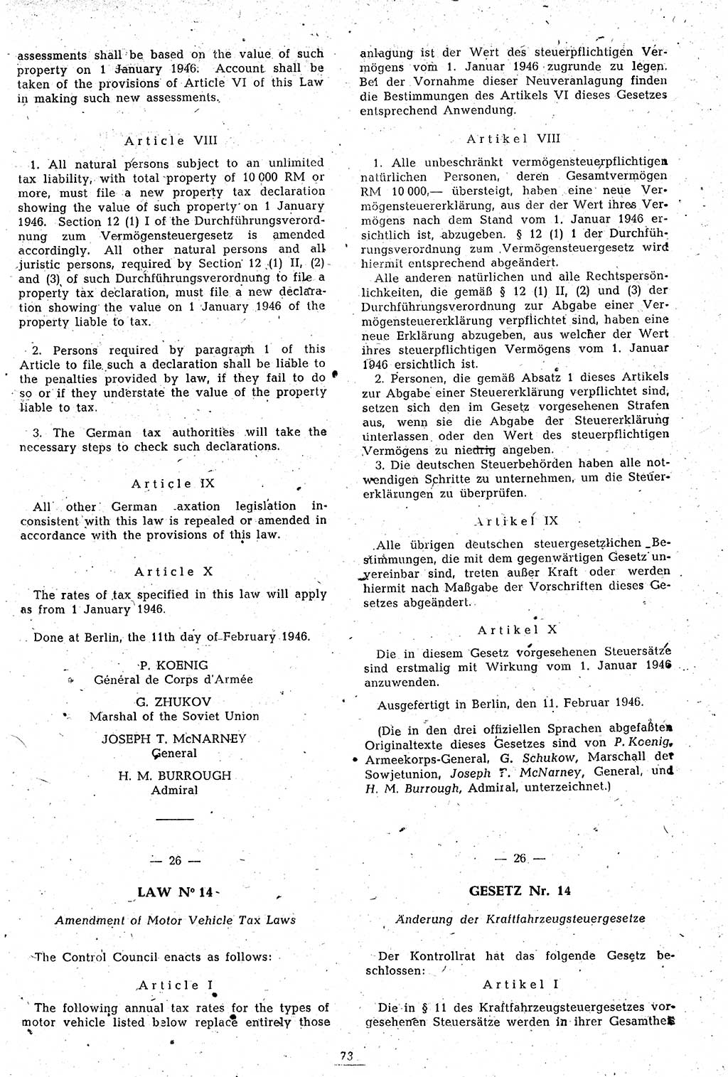 Amtsblatt des Kontrollrats (ABlKR) in Deutschland 1946, Seite 73/2 (ABlKR Dtl. 1946, S. 73/2)