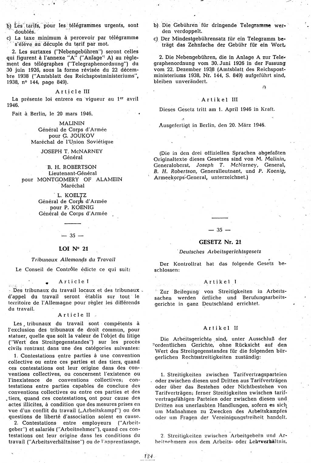 Amtsblatt des Kontrollrats (ABlKR) in Deutschland 1946, Seite 124/2 (ABlKR Dtl. 1946, S. 124/2)