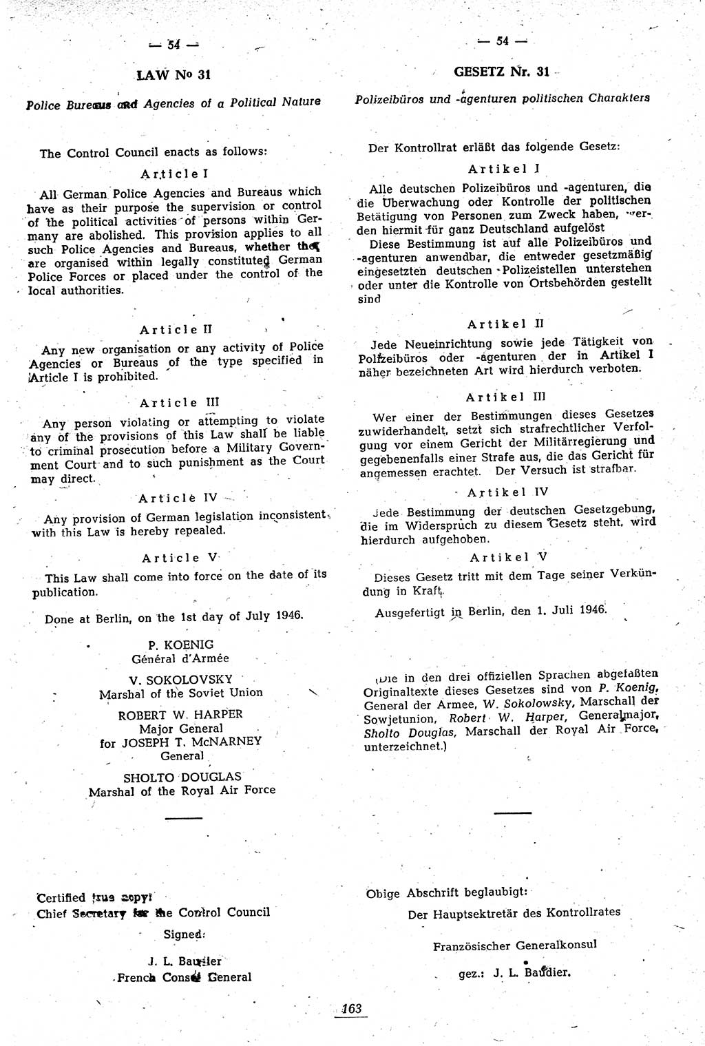 Amtsblatt des Kontrollrats (ABlKR) in Deutschland 1946, Seite 163/2 (ABlKR Dtl. 1946, S. 163/2)
