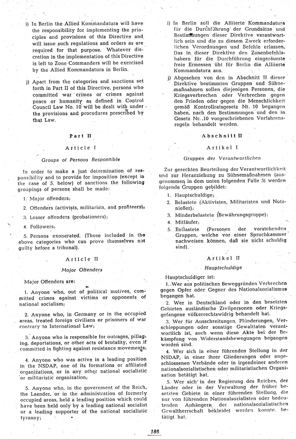 Amtsblatt des Kontrollrats (ABlKR) in Deutschland 1946, Seite 186/2 (ABlKR Dtl. 1946, S. 186/2)