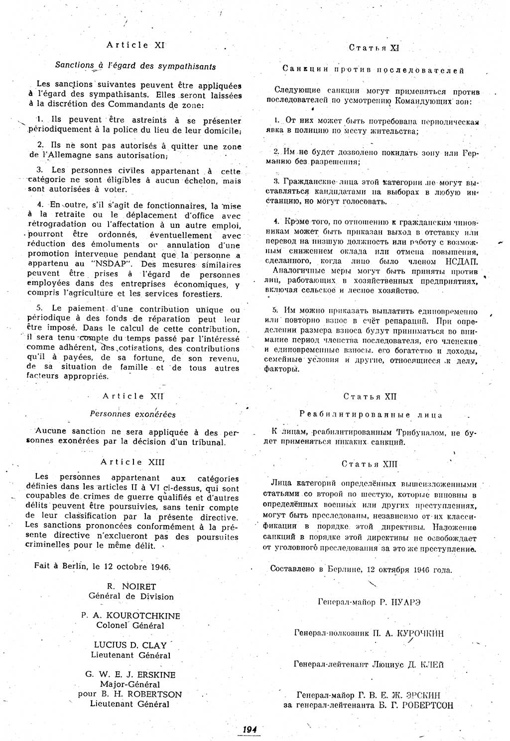 Amtsblatt des Kontrollrats (ABlKR) in Deutschland 1946, Seite 194/1 (ABlKR Dtl. 1946, S. 194/1)