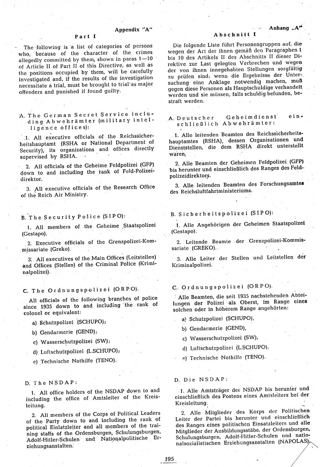 Amtsblatt des Kontrollrats (ABlKR) in Deutschland 1946, Seite 195/2 (ABlKR Dtl. 1946, S. 195/2)