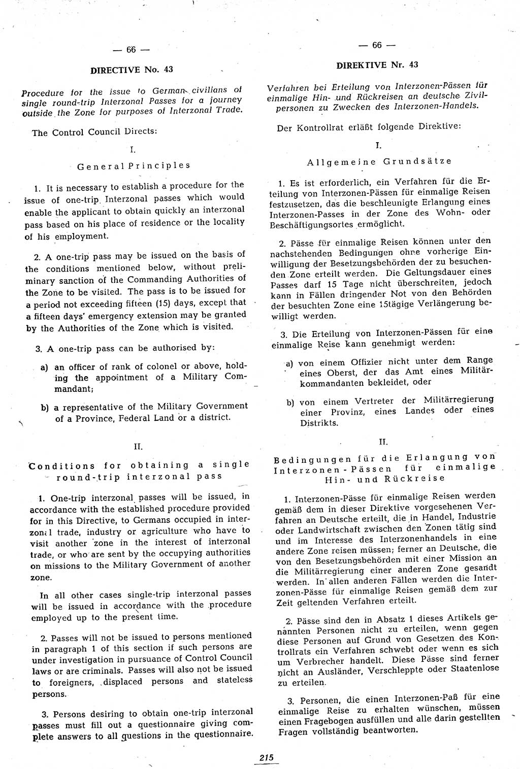 Amtsblatt des Kontrollrats (ABlKR) in Deutschland 1946, Seite 215/2 (ABlKR Dtl. 1946, S. 215/2)