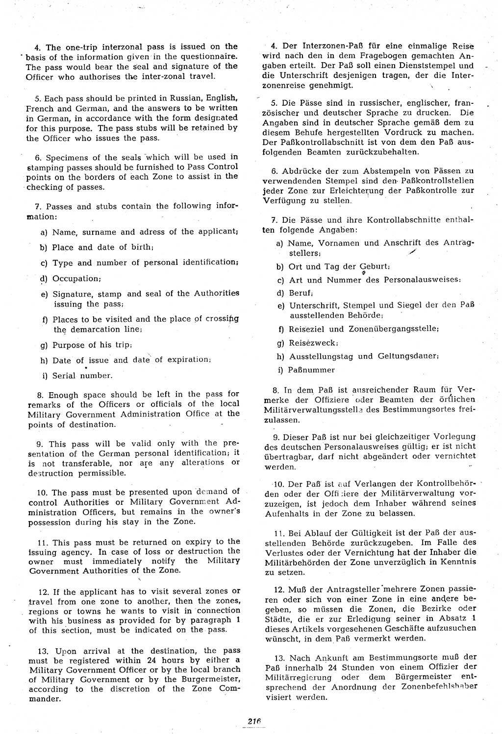 Amtsblatt des Kontrollrats (ABlKR) in Deutschland 1946, Seite 216/2 (ABlKR Dtl. 1946, S. 216/2)