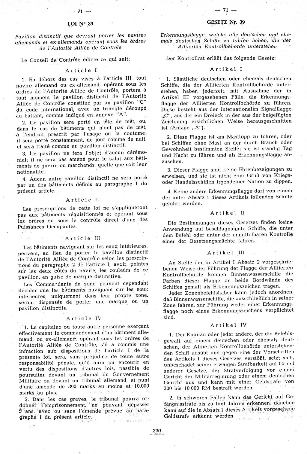 Amtsblatt des Kontrollrats (ABlKR) in Deutschland 1946, Seite 226/2 (ABlKR Dtl. 1946, S. 226/2)