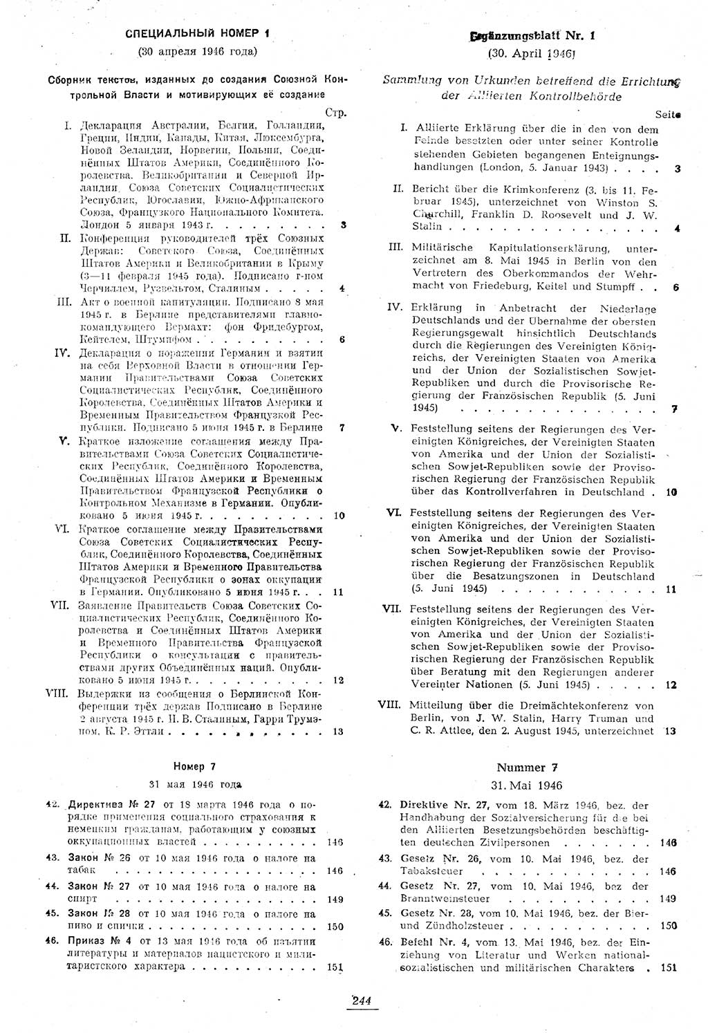 Amtsblatt des Kontrollrats (ABlKR) in Deutschland 1946, Seite 244/2 (ABlKR Dtl. 1946, S. 244/2)