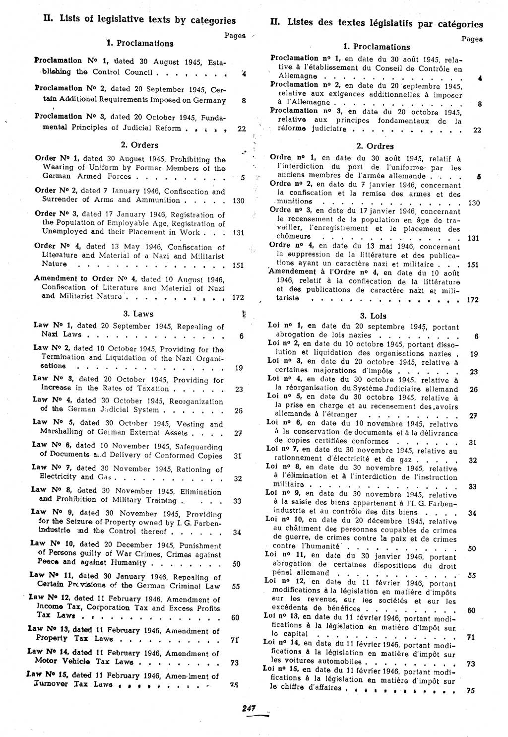 Amtsblatt des Kontrollrats (ABlKR) in Deutschland 1946, Seite 247/1 (ABlKR Dtl. 1946, S. 247/1)