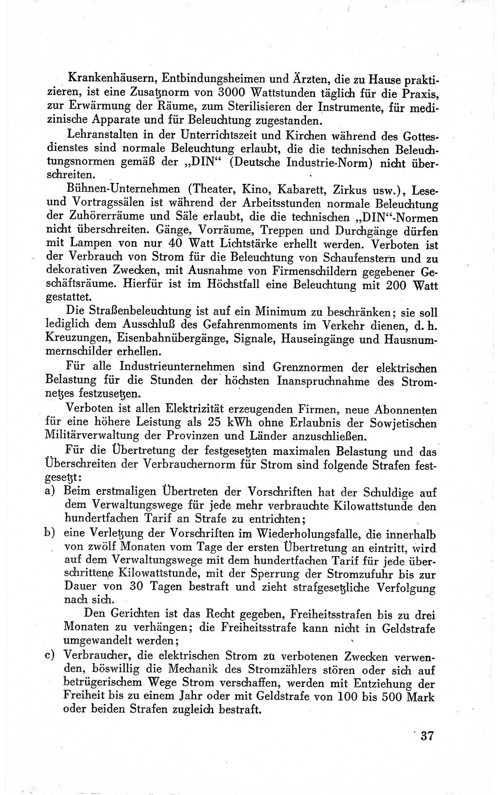Befehle des Obersten Chefs der Sowjetischen Miltärverwaltung (SMV) in Deutschland - Aus dem Stab der Sowjetischen Militärverwaltung in Deutschland 1946 (Bef. SMV Dtl. 1946, S. 37)