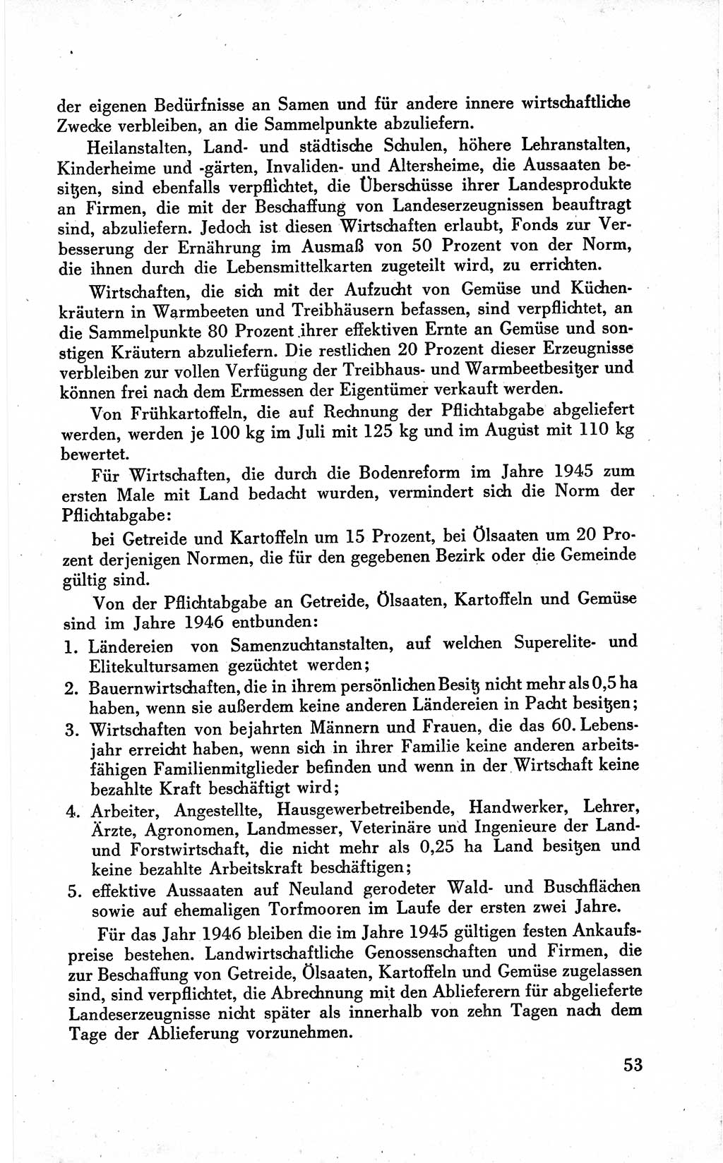 Befehle des Obersten Chefs der Sowjetischen Miltärverwaltung (SMV) in Deutschland - Aus dem Stab der Sowjetischen Militärverwaltung in Deutschland 1946 (Bef. SMV Dtl. 1946, S. 53)