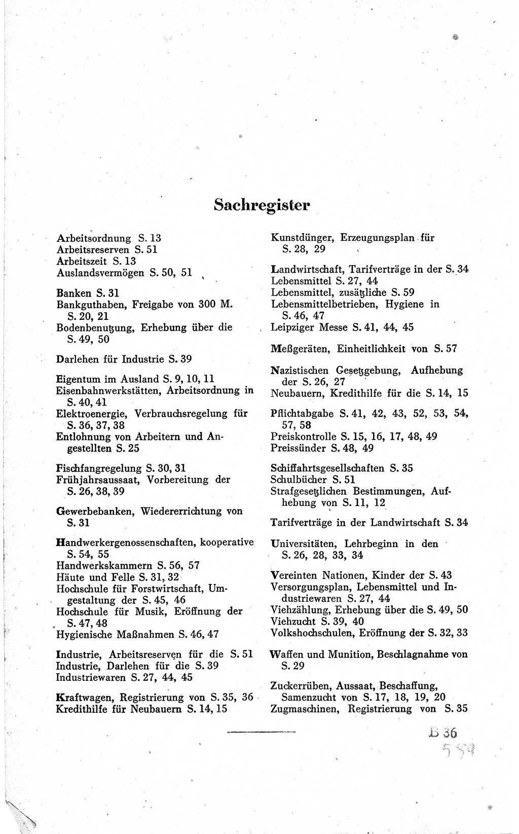 Befehle des Obersten Chefs der Sowjetischen Miltärverwaltung (SMV) in Deutschland - Aus dem Stab der Sowjetischen Militärverwaltung in Deutschland 1946 (Bef. SMV Dtl. 1946, S. 60)