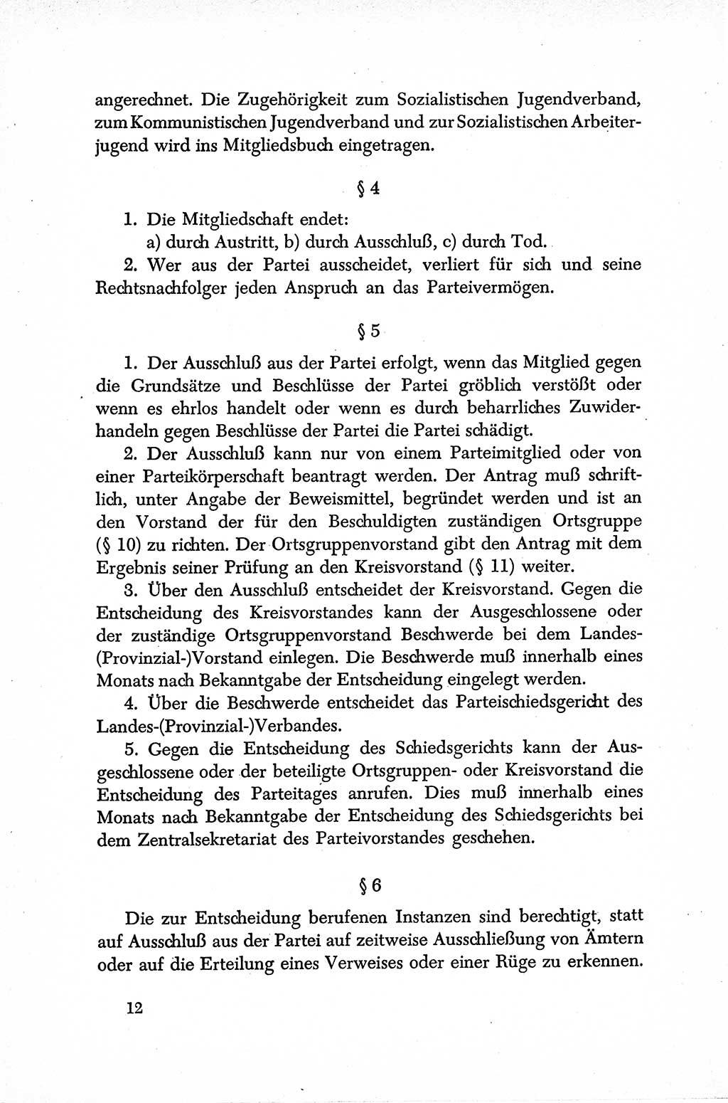 Dokumente der Sozialistischen Einheitspartei Deutschlands (SED) [Sowjetische Besatzungszone (SBZ) Deutschlands] 1946-1948, Seite 12 (Dok. SED SBZ Dtl. 1946-1948, S. 12)