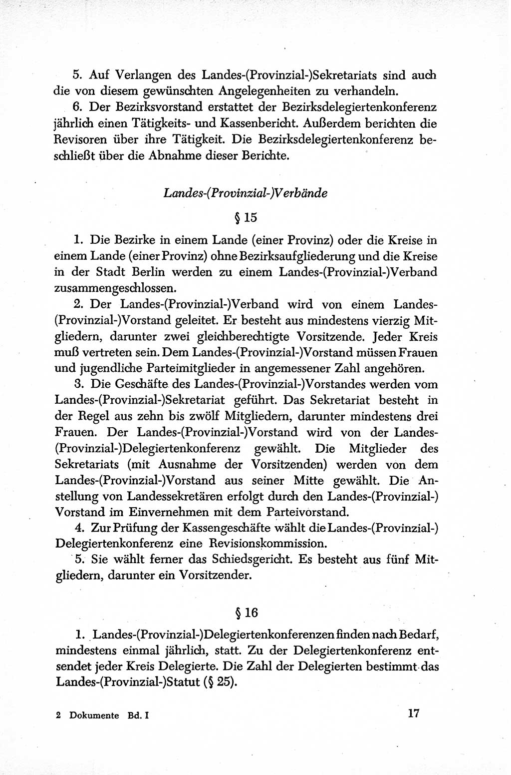 Dokumente der Sozialistischen Einheitspartei Deutschlands (SED) [Sowjetische Besatzungszone (SBZ) Deutschlands] 1946-1948, Seite 17 (Dok. SED SBZ Dtl. 1946-1948, S. 17)