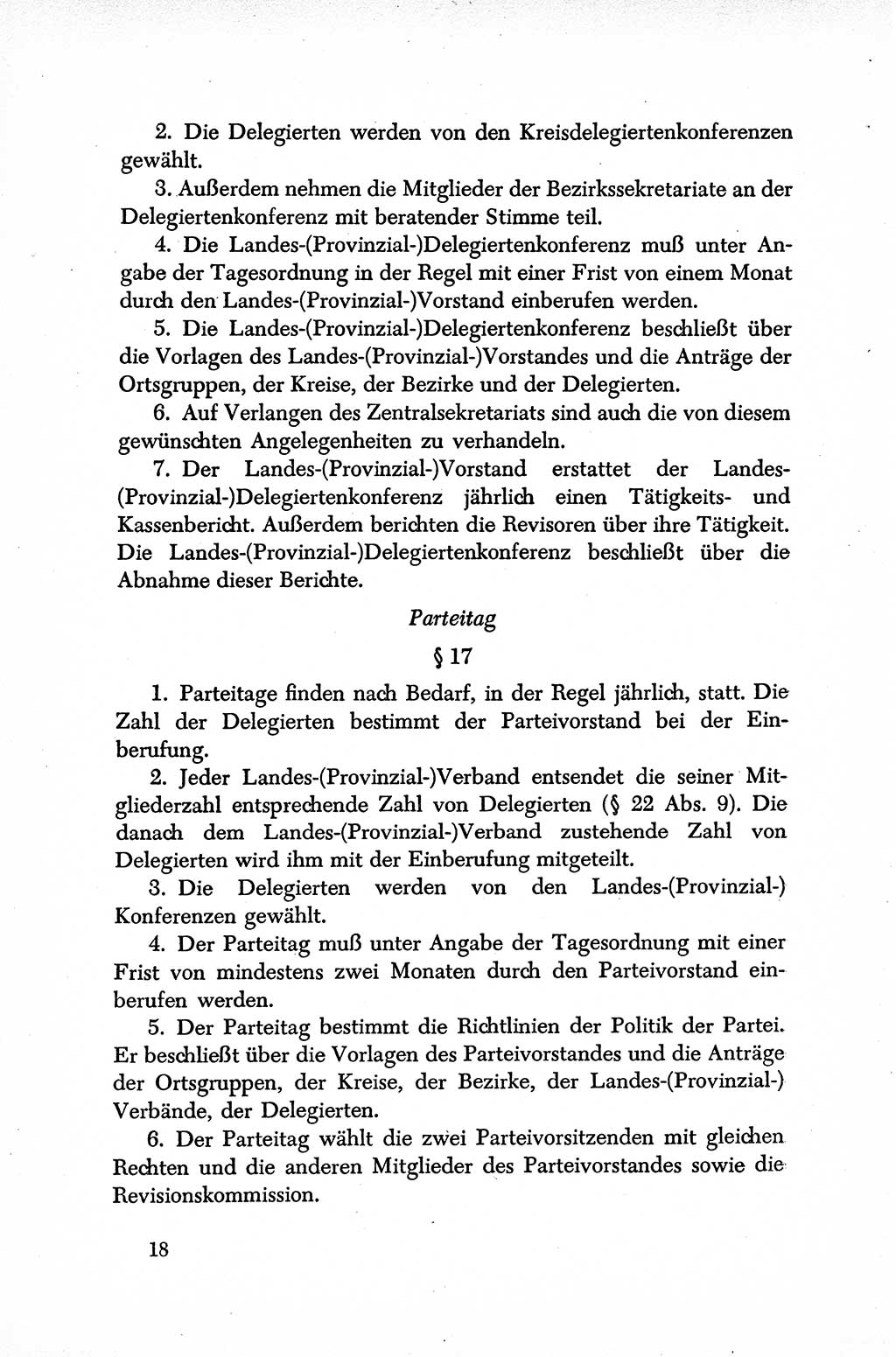 Dokumente der Sozialistischen Einheitspartei Deutschlands (SED) [Sowjetische Besatzungszone (SBZ) Deutschlands] 1946-1948, Seite 18 (Dok. SED SBZ Dtl. 1946-1948, S. 18)