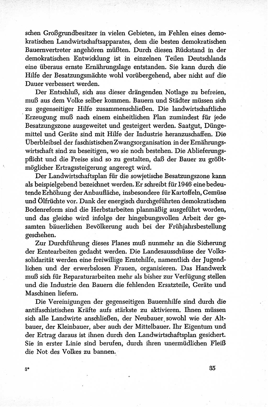 Dokumente der Sozialistischen Einheitspartei Deutschlands (SED) [Sowjetische Besatzungszone (SBZ) Deutschlands] 1946-1948, Seite 35 (Dok. SED SBZ Dtl. 1946-1948, S. 35)
