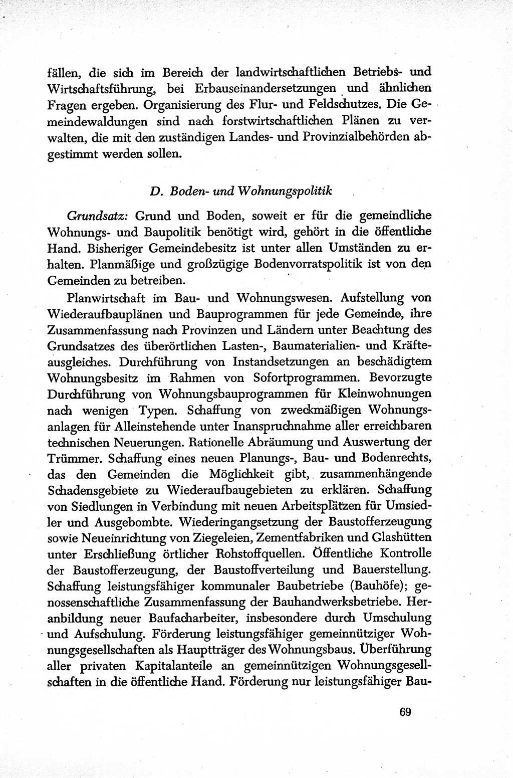 Dokumente der Sozialistischen Einheitspartei Deutschlands (SED) [Sowjetische Besatzungszone (SBZ) Deutschlands] 1946-1948, Seite 69 (Dok. SED SBZ Dtl. 1946-1948, S. 69)