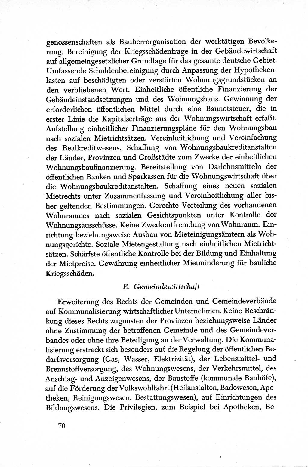 Dokumente der Sozialistischen Einheitspartei Deutschlands (SED) [Sowjetische Besatzungszone (SBZ) Deutschlands] 1946-1948, Seite 70 (Dok. SED SBZ Dtl. 1946-1948, S. 70)