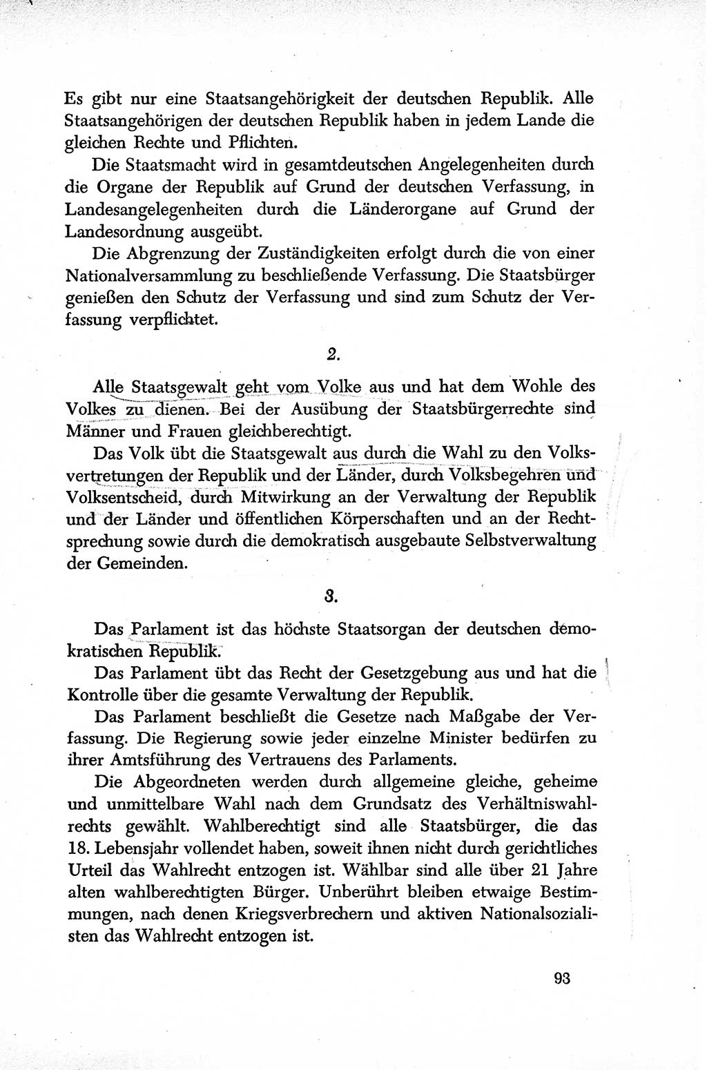 Dokumente der Sozialistischen Einheitspartei Deutschlands (SED) [Sowjetische Besatzungszone (SBZ) Deutschlands] 1946-1948, Seite 93 (Dok. SED SBZ Dtl. 1946-1948, S. 93)