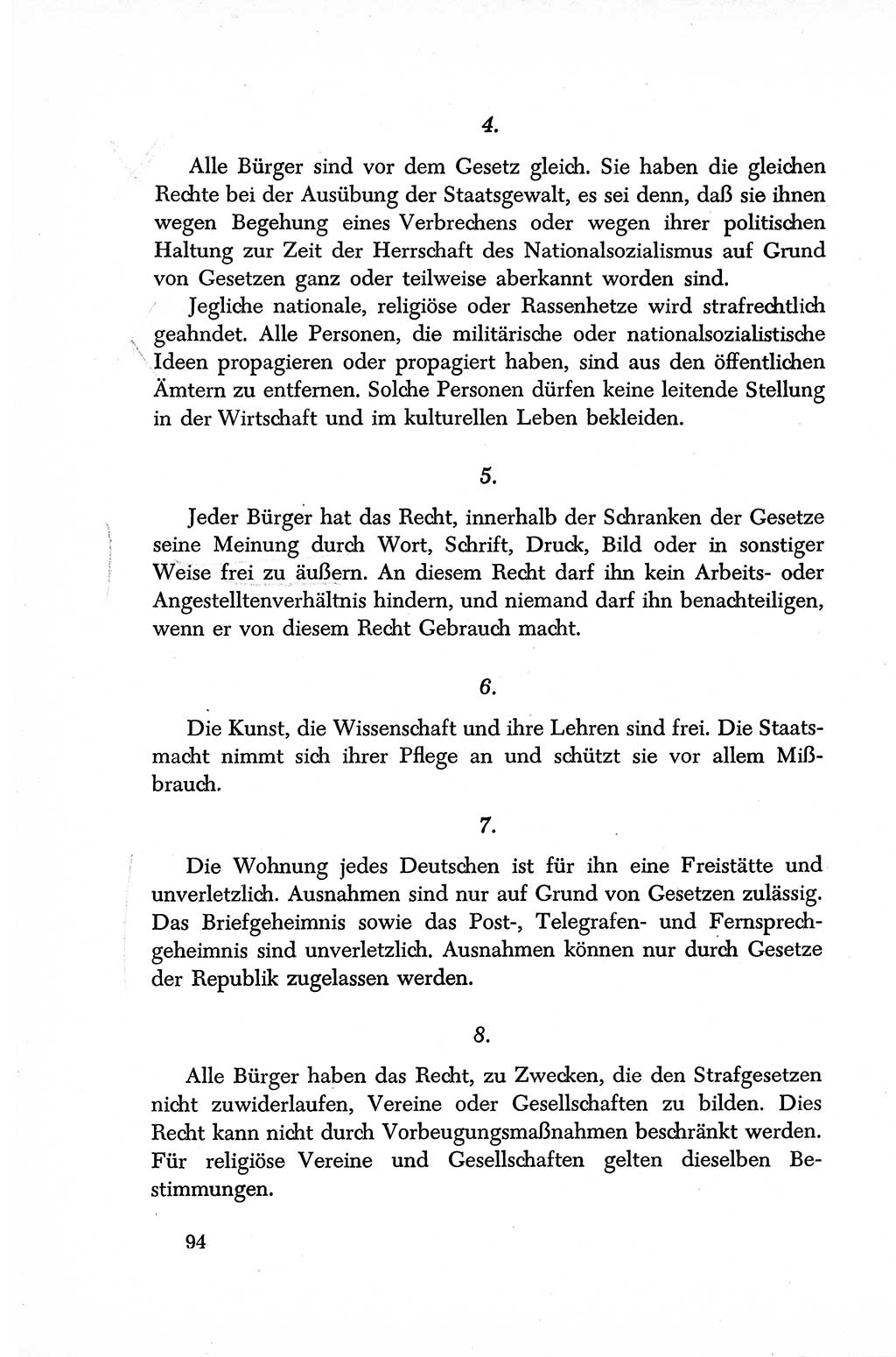 Dokumente der Sozialistischen Einheitspartei Deutschlands (SED) [Sowjetische Besatzungszone (SBZ) Deutschlands] 1946-1948, Seite 94 (Dok. SED SBZ Dtl. 1946-1948, S. 94)