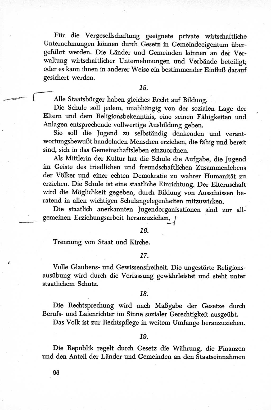 Dokumente der Sozialistischen Einheitspartei Deutschlands (SED) [Sowjetische Besatzungszone (SBZ) Deutschlands] 1946-1948, Seite 96 (Dok. SED SBZ Dtl. 1946-1948, S. 96)