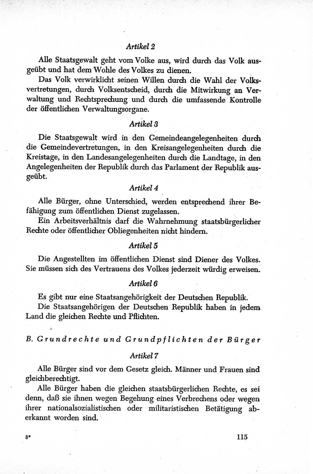 Dokumente der Sozialistischen Einheitspartei Deutschlands (SED) [Sowjetische Besatzungszone (SBZ) Deutschlands] 1946-1948, Seite 115 (Dok. SED SBZ Dtl. 1946-1948, S. 115)