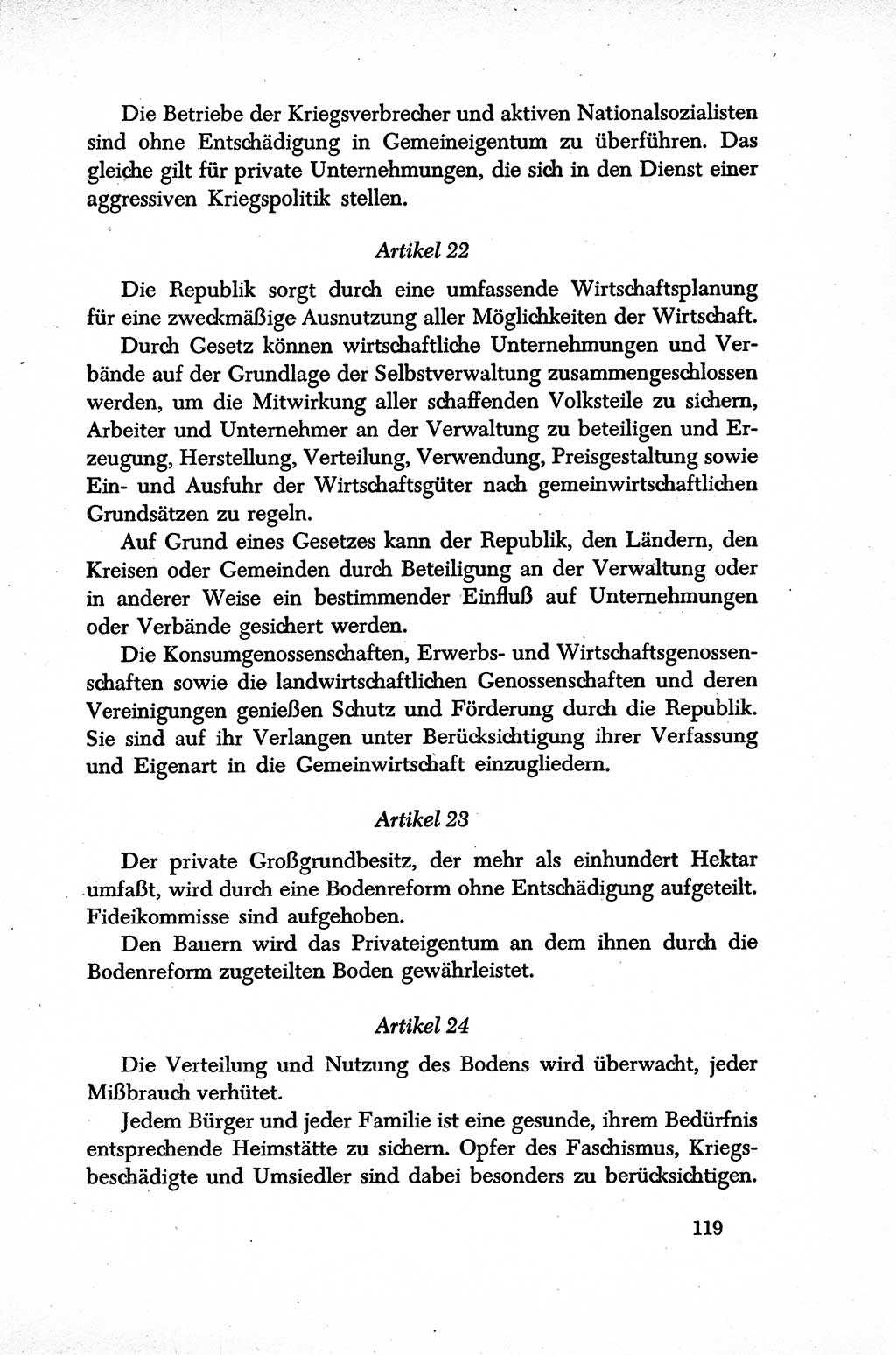 Dokumente der Sozialistischen Einheitspartei Deutschlands (SED) [Sowjetische Besatzungszone (SBZ) Deutschlands] 1946-1948, Seite 119 (Dok. SED SBZ Dtl. 1946-1948, S. 119)