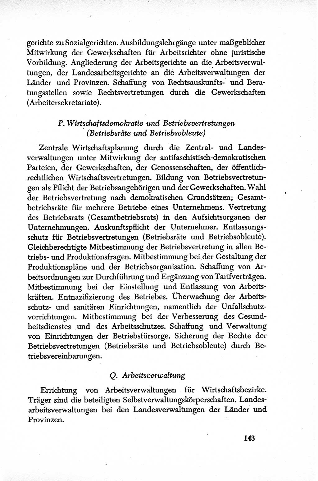 Dokumente der Sozialistischen Einheitspartei Deutschlands (SED) [Sowjetische Besatzungszone (SBZ) Deutschlands] 1946-1948, Seite 143 (Dok. SED SBZ Dtl. 1946-1948, S. 143)