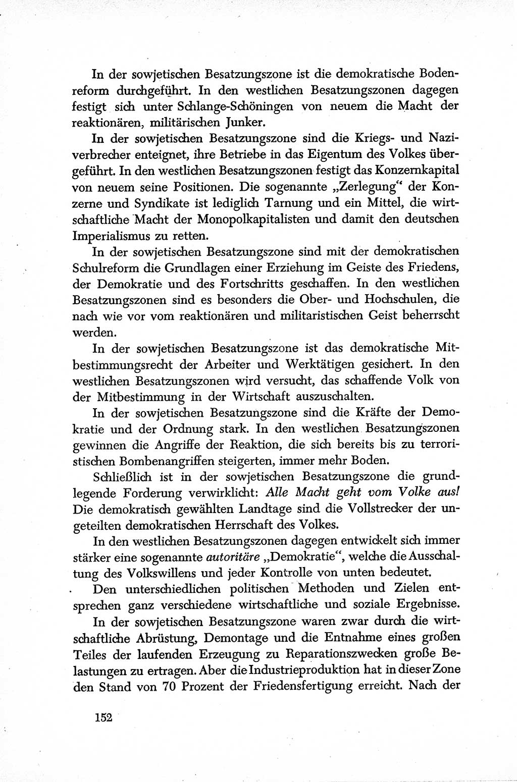 Dokumente der Sozialistischen Einheitspartei Deutschlands (SED) [Sowjetische Besatzungszone (SBZ) Deutschlands] 1946-1948, Seite 152 (Dok. SED SBZ Dtl. 1946-1948, S. 152)