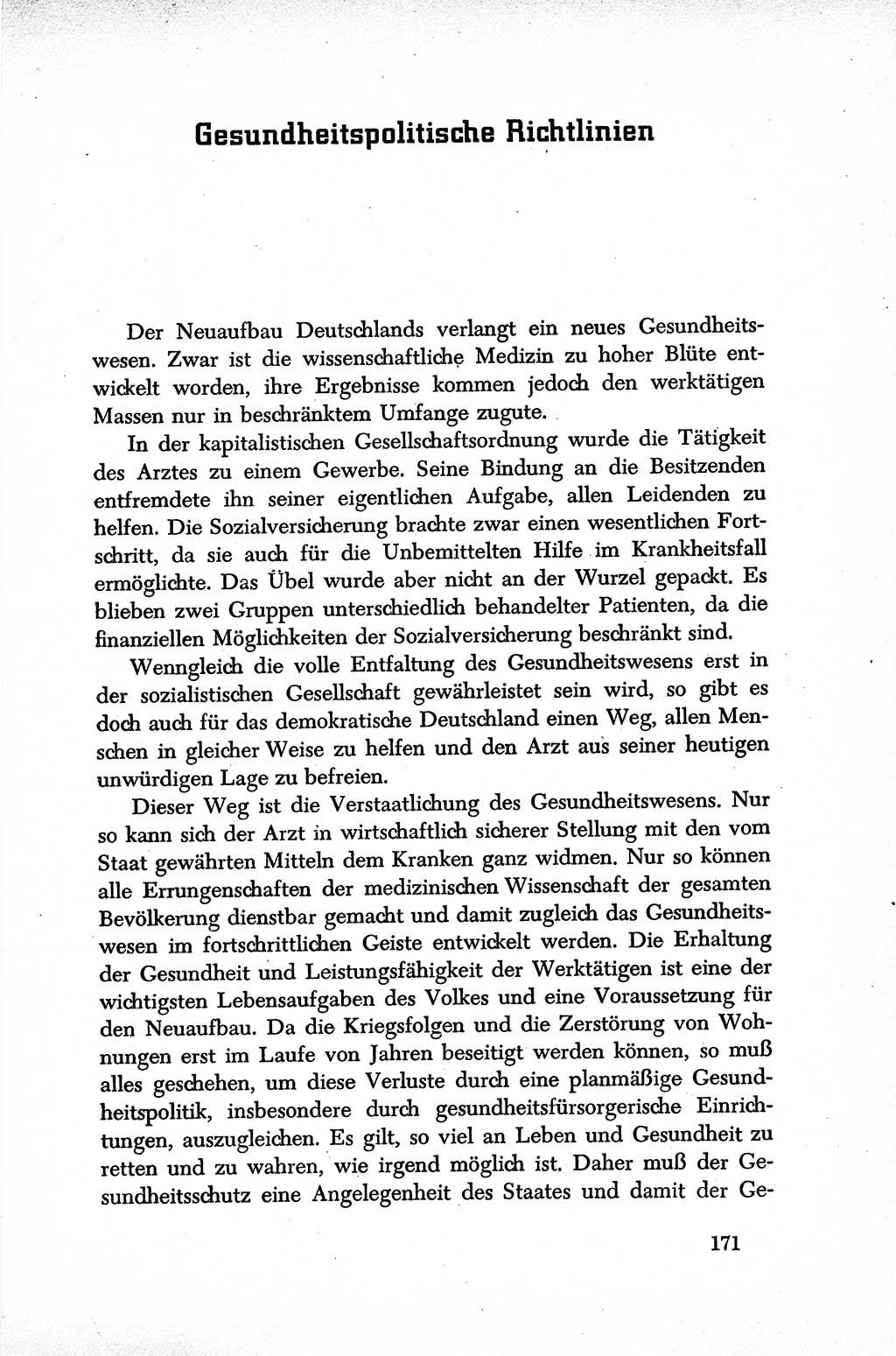 Dokumente der Sozialistischen Einheitspartei Deutschlands (SED) [Sowjetische Besatzungszone (SBZ) Deutschlands] 1946-1948, Seite 171 (Dok. SED SBZ Dtl. 1946-1948, S. 171)
