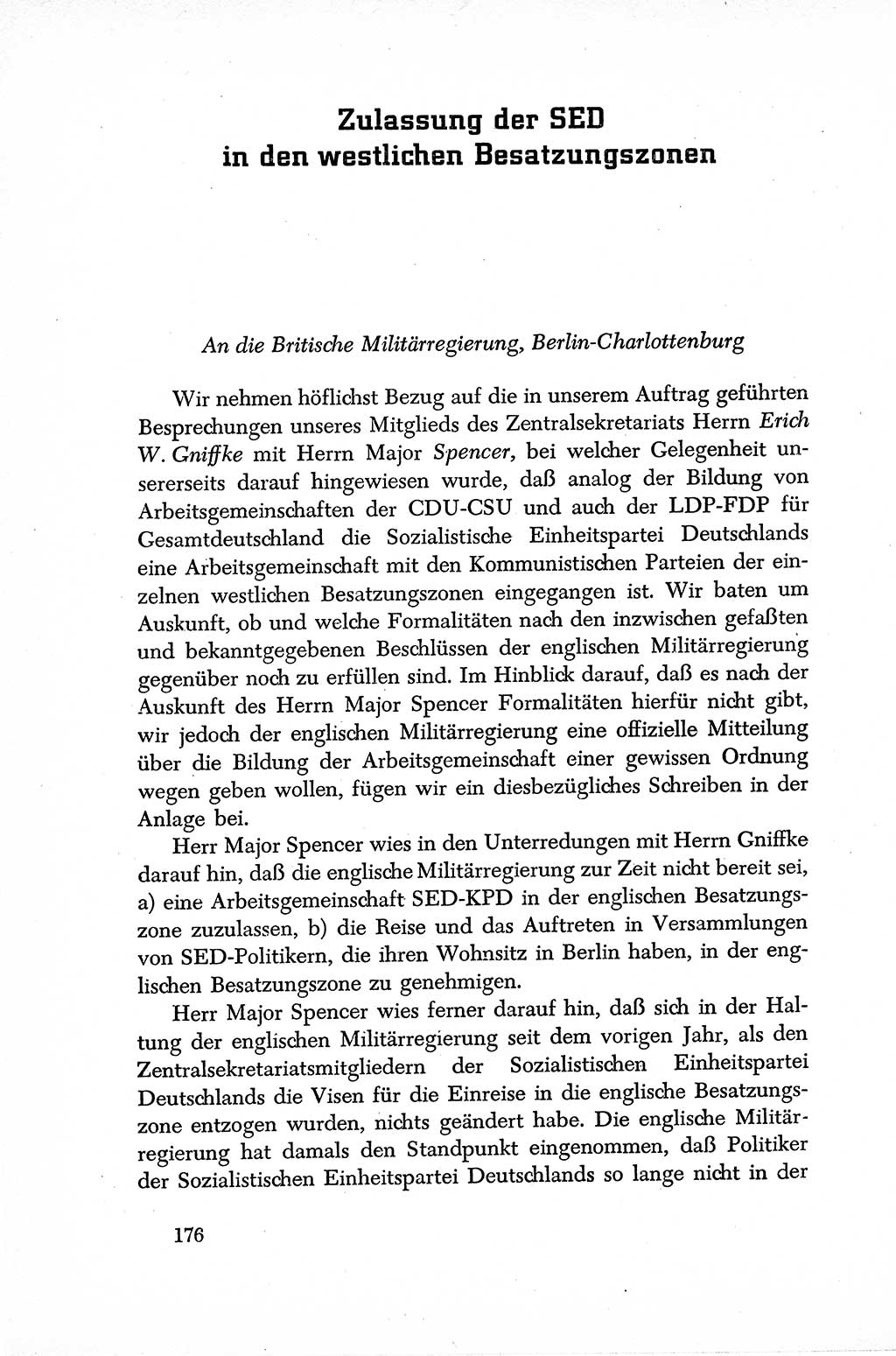 Dokumente der Sozialistischen Einheitspartei Deutschlands (SED) [Sowjetische Besatzungszone (SBZ) Deutschlands] 1946-1948, Seite 176 (Dok. SED SBZ Dtl. 1946-1948, S. 176)