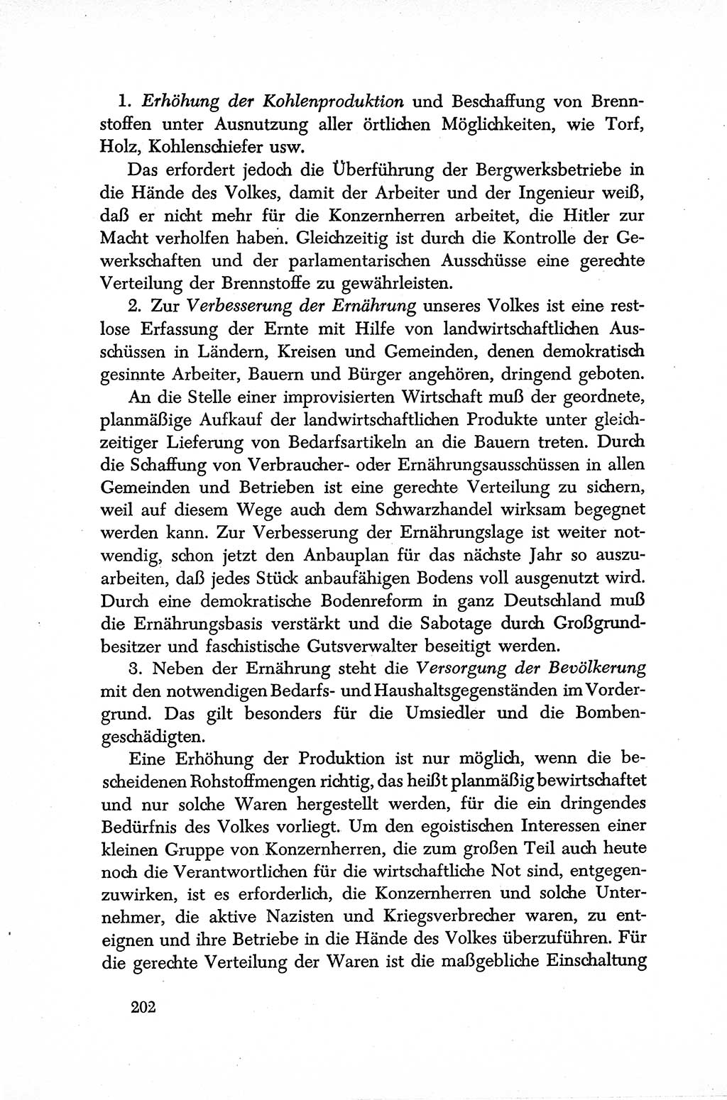 Dokumente der Sozialistischen Einheitspartei Deutschlands (SED) [Sowjetische Besatzungszone (SBZ) Deutschlands] 1946-1948, Seite 202 (Dok. SED SBZ Dtl. 1946-1948, S. 202)