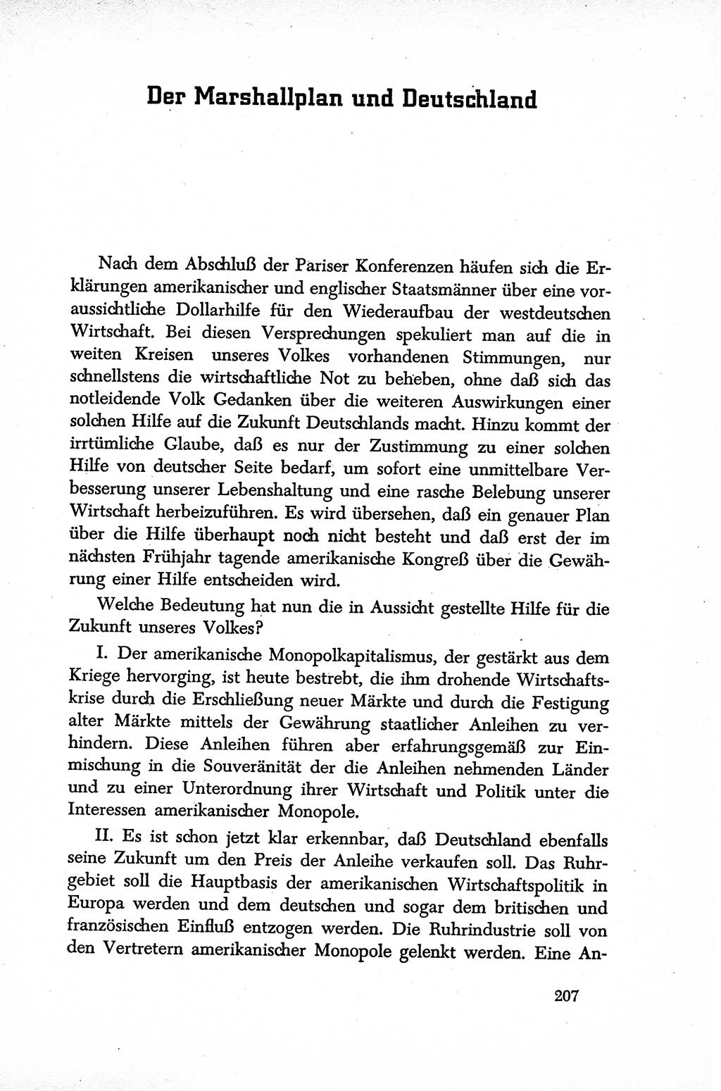 Dokumente der Sozialistischen Einheitspartei Deutschlands (SED) [Sowjetische Besatzungszone (SBZ) Deutschlands] 1946-1948, Seite 207 (Dok. SED SBZ Dtl. 1946-1948, S. 207)