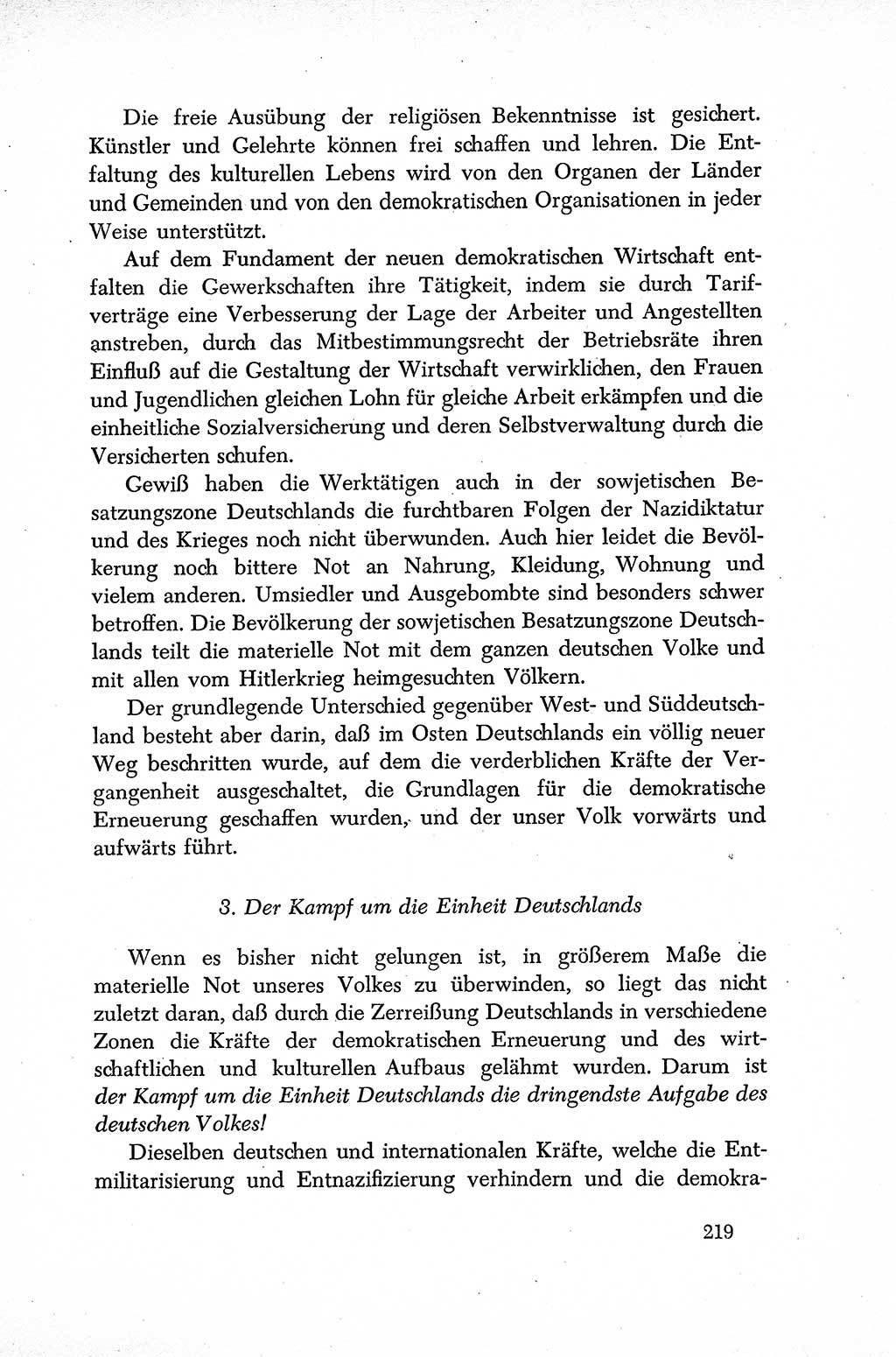 Dokumente der Sozialistischen Einheitspartei Deutschlands (SED) [Sowjetische Besatzungszone (SBZ) Deutschlands] 1946-1948, Seite 219 (Dok. SED SBZ Dtl. 1946-1948, S. 219)